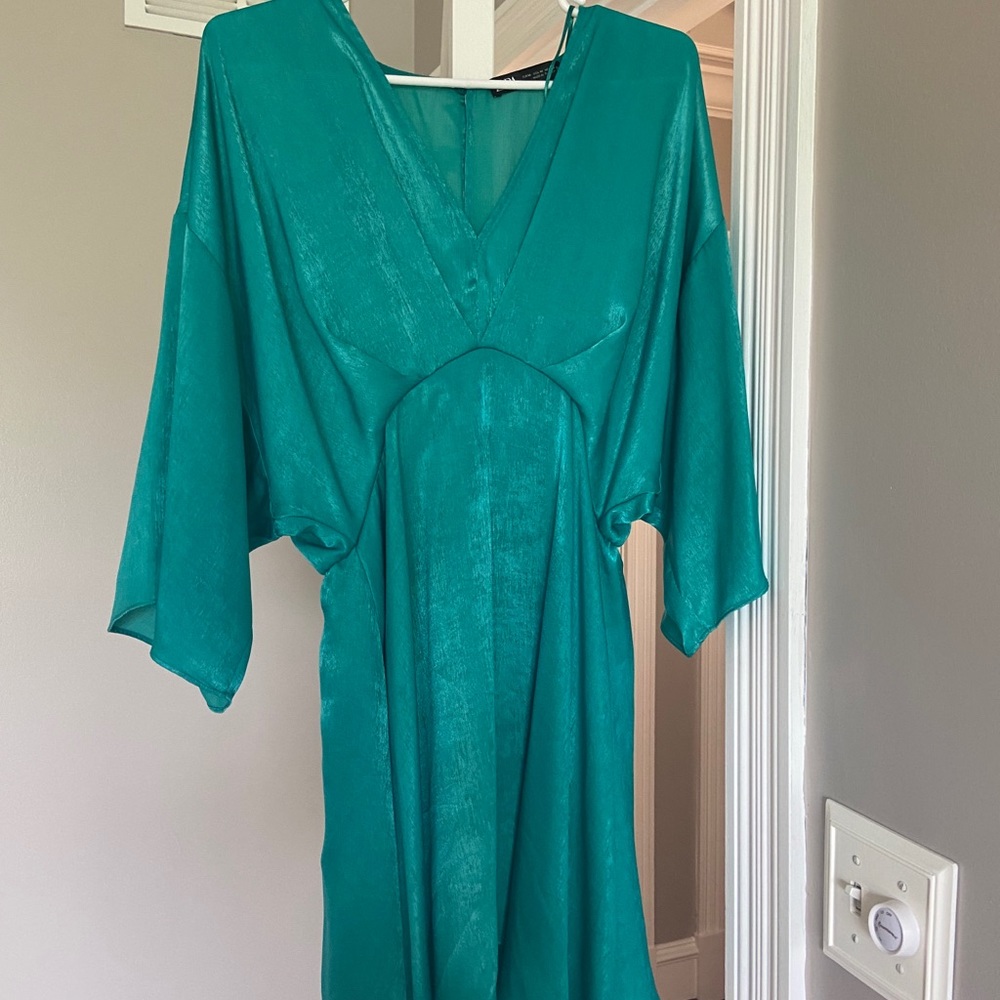 Zara satin effect romper full sleeve